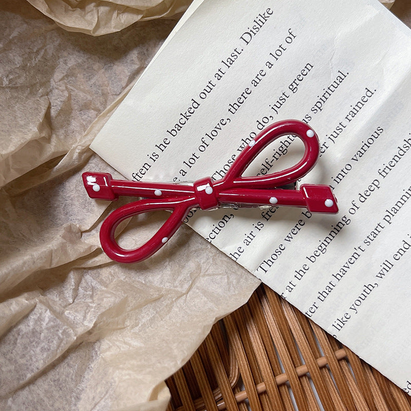 Sweet Polka Dot Bow Clip