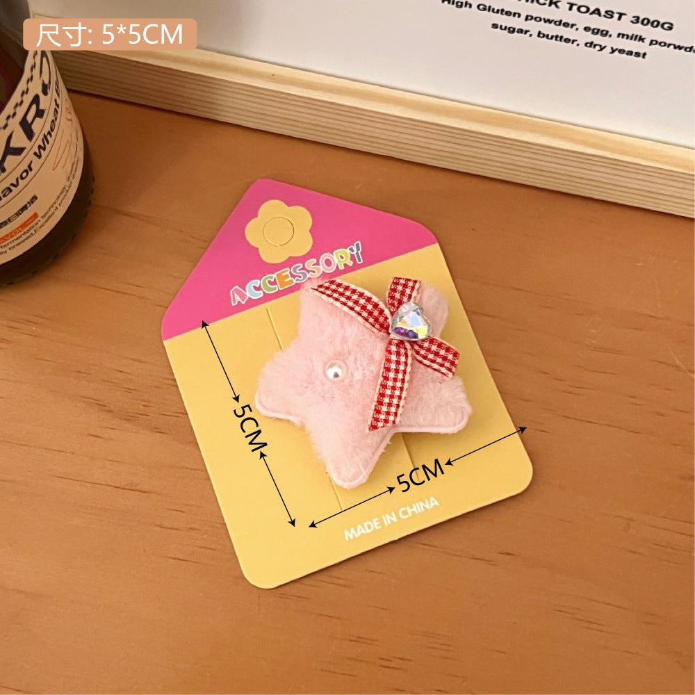 Plush Star Hair Clip for Kids