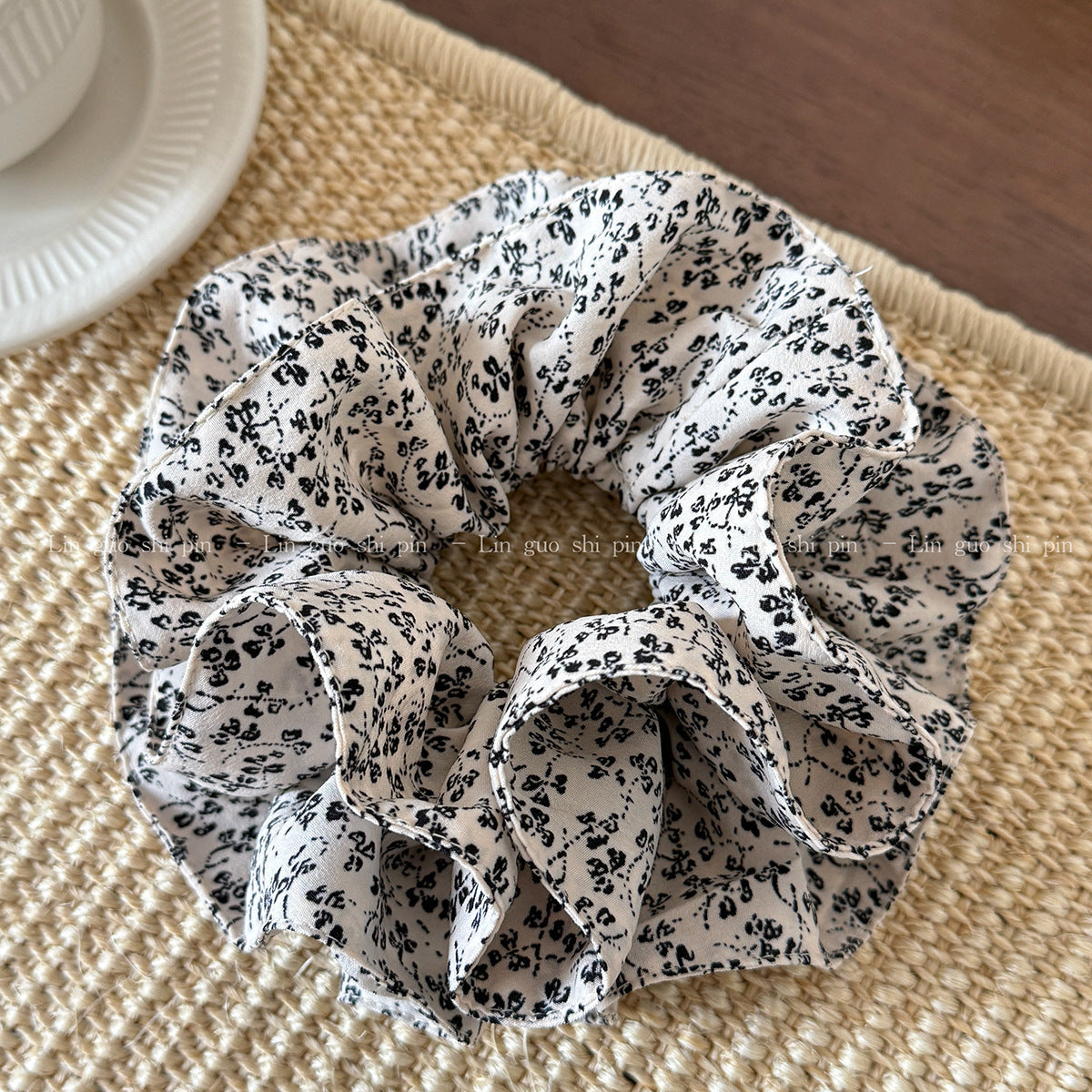 Luxury Floral Layered Scrunchie