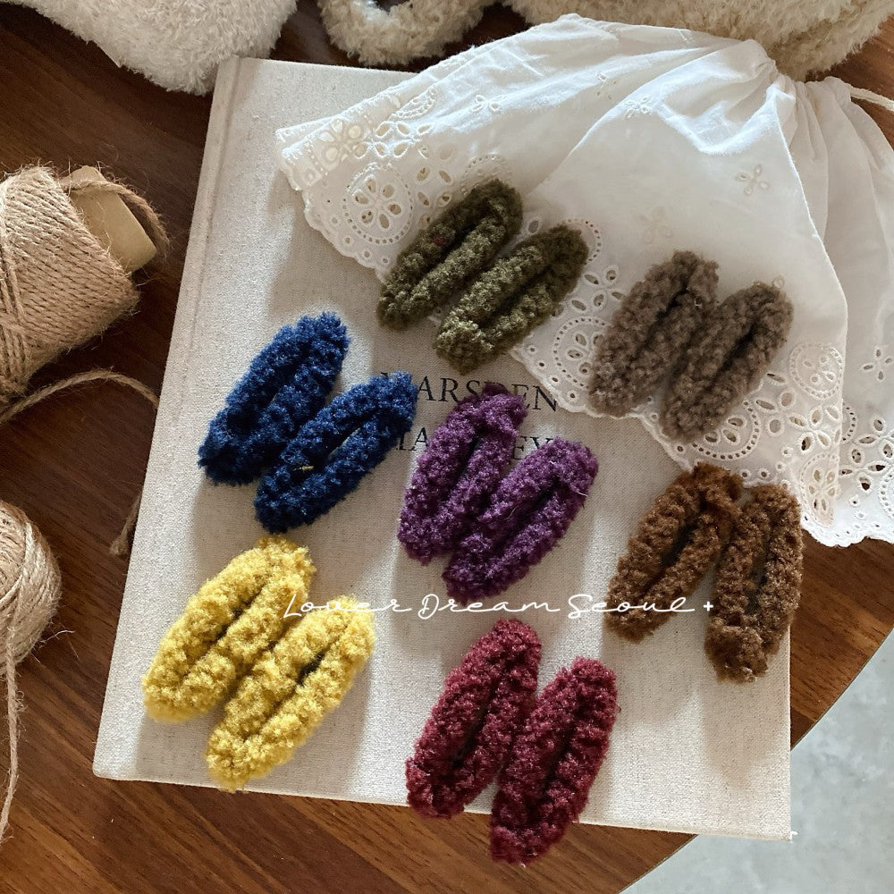 Colorful Plush Geometric BB Clip