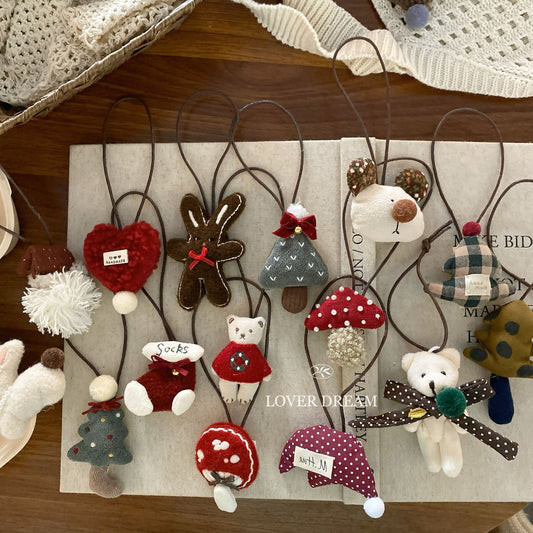 Red New Year Bear & Bunny Keychain