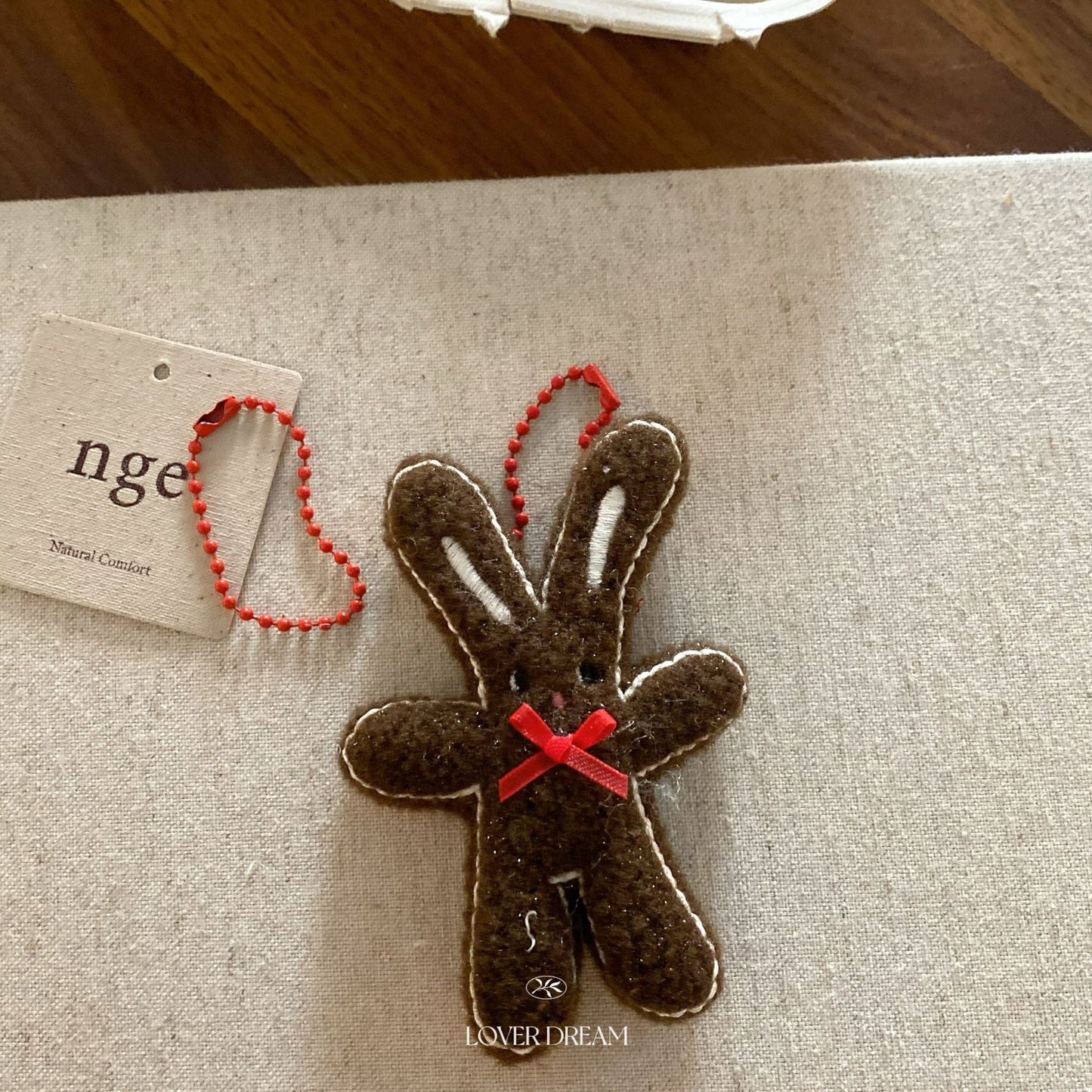 Red Christmas Bear & Cherry Keychain