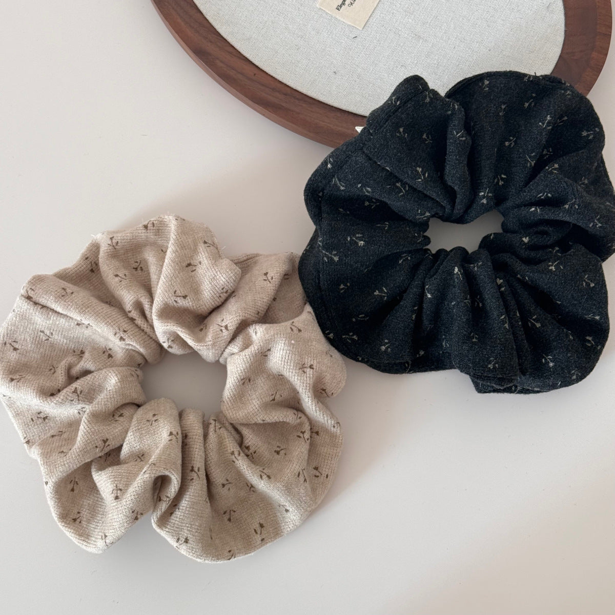 Floral Fabric Hair Scrunchie