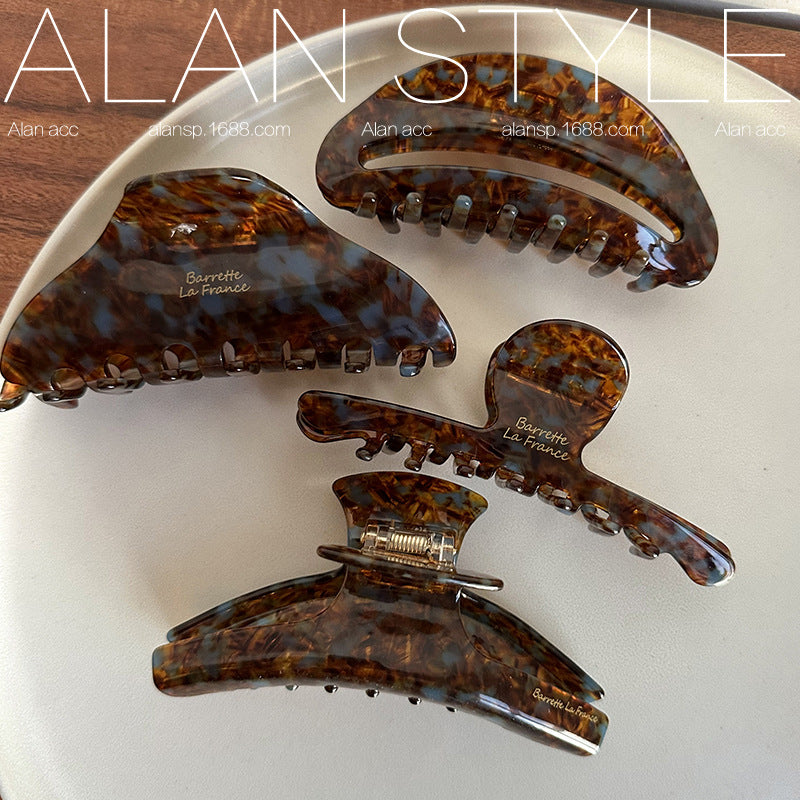 Dark Brown Acetate Hair Clip