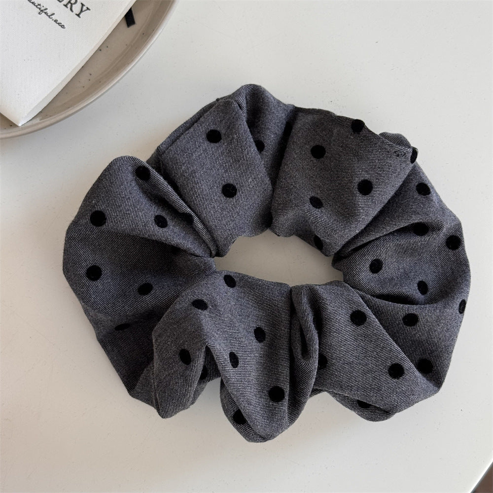 Polka Dot Bow Heart Scrunchie