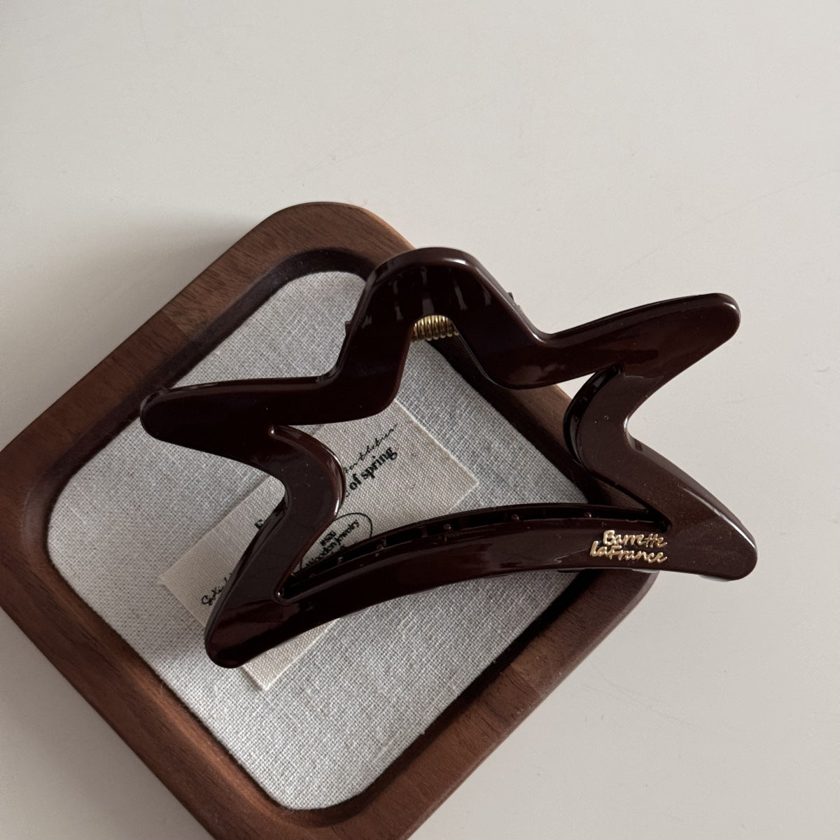 Chocolate Letter Hair Claw Clip