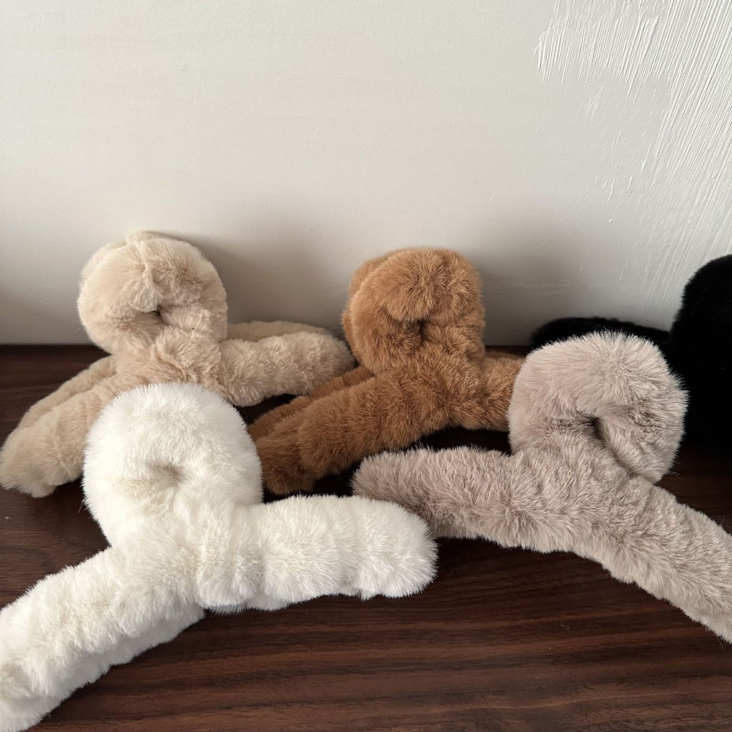 Autumn Winter Plush Wrapped Hair Claw