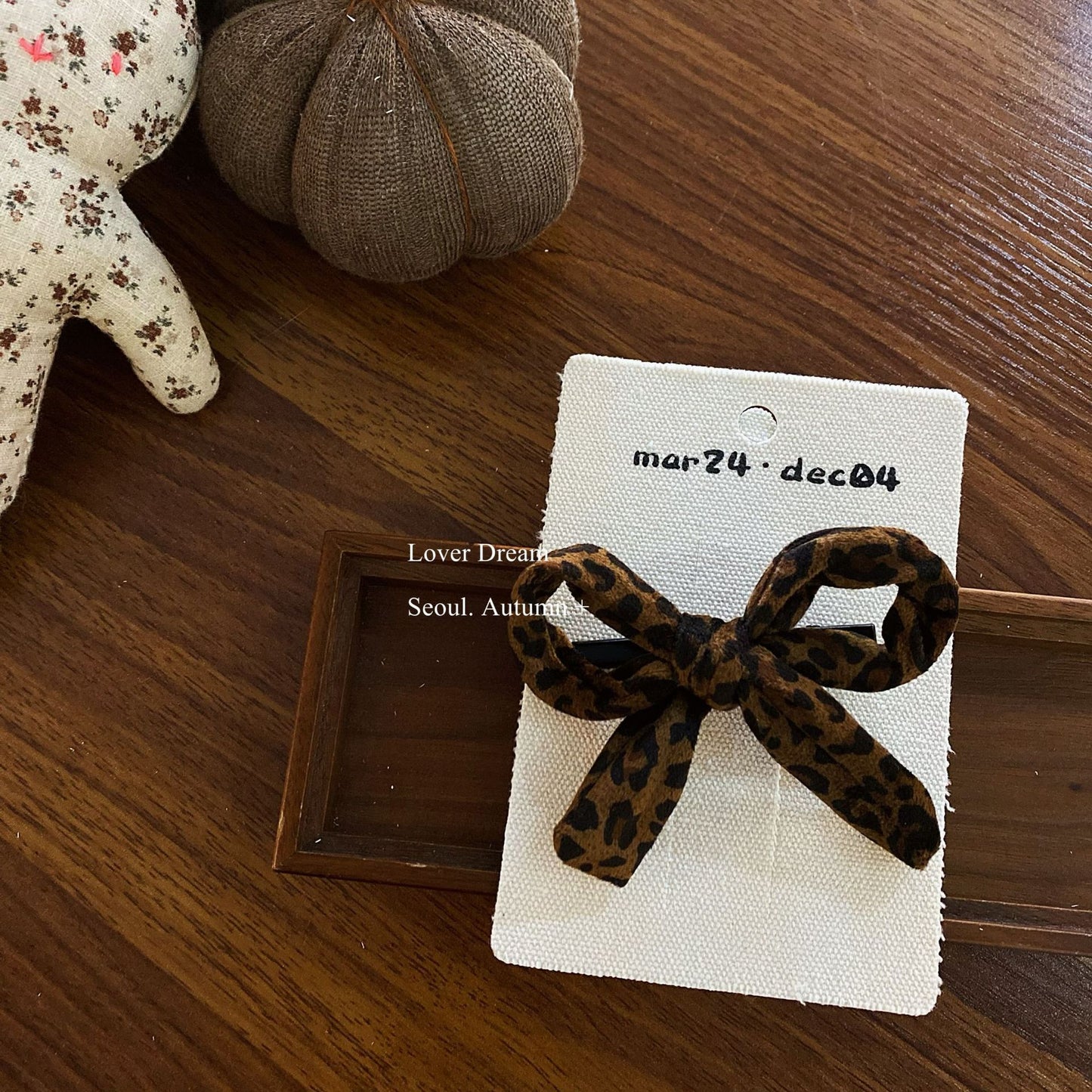 Leopard Bow BB Hair Clip