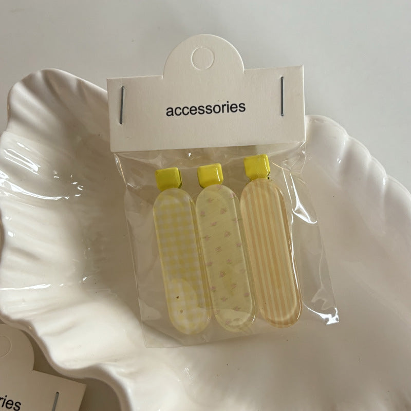 Sweet Jelly Plaid Hair Clip Set