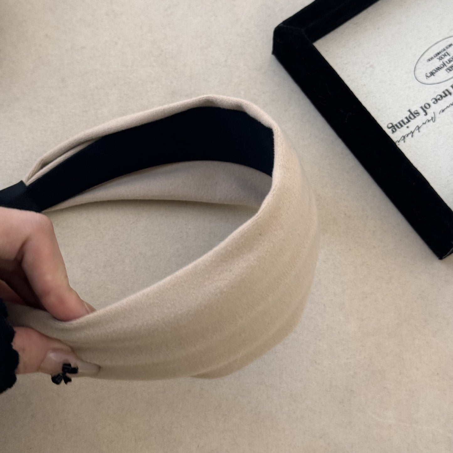 Purple Velvet Wide Knit Headband