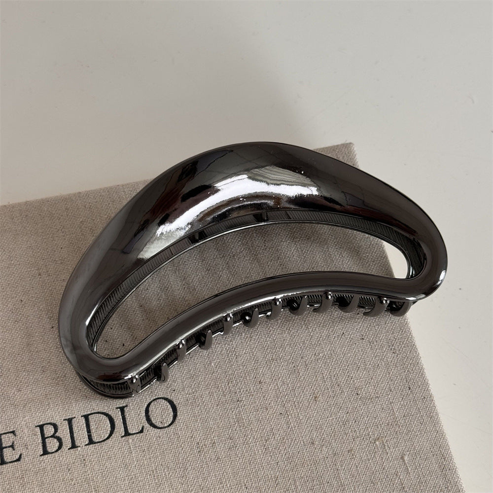 Matte Alloy Crescent Claw Clip