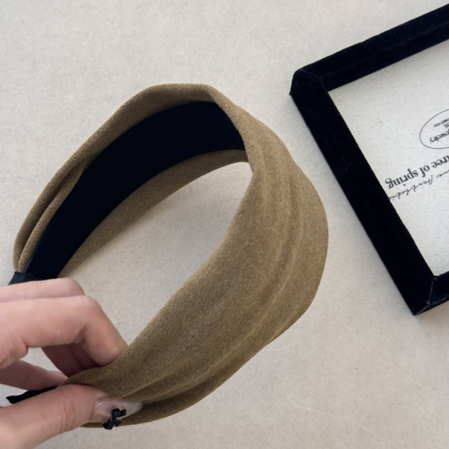 Purple Velvet Wide Knit Headband