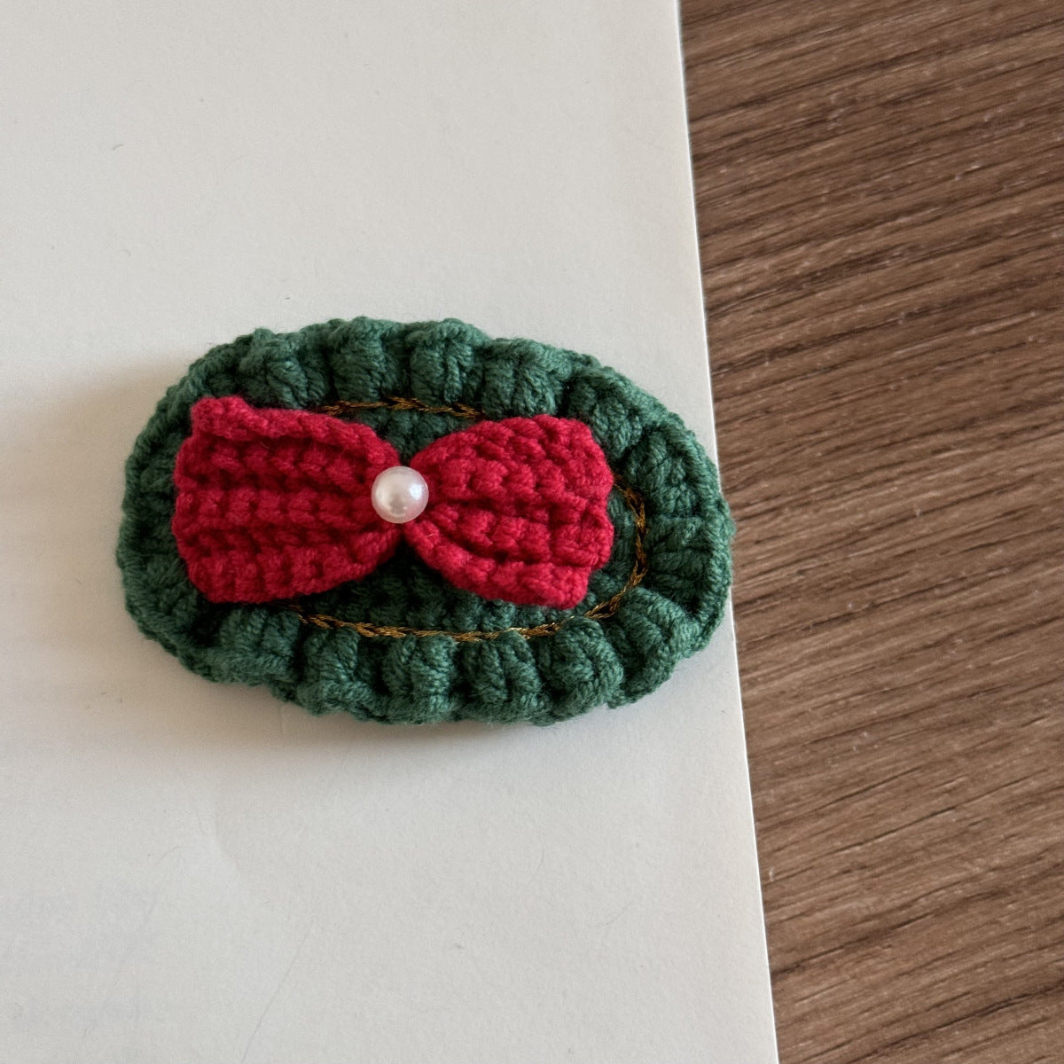 Christmas Knit Hair Clip