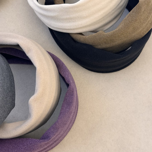 Purple Velvet Wide Knit Headband