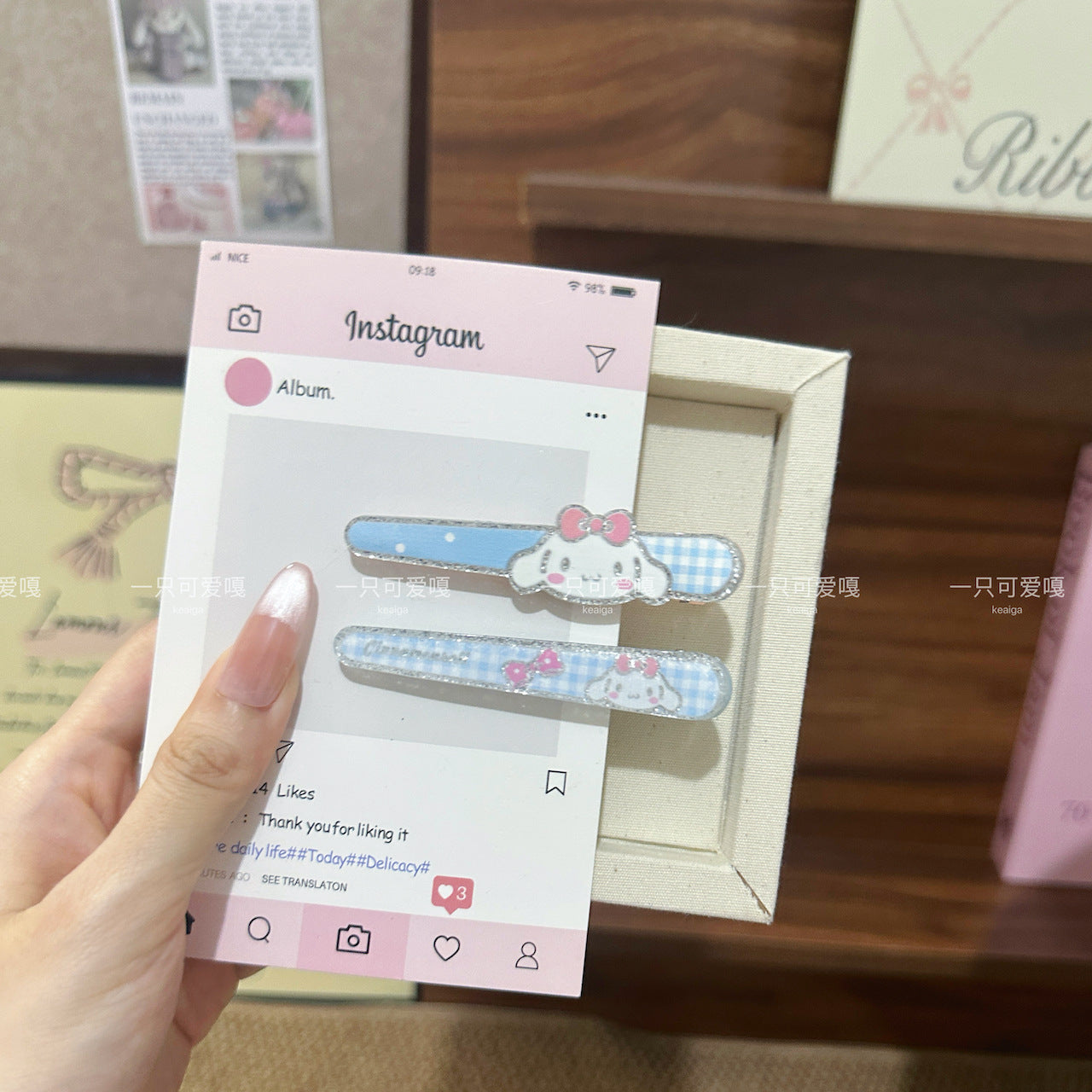 Glitter Sanrio Hair Clip Set