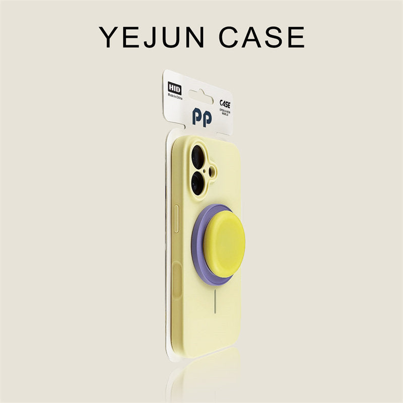 Color Block Magnetic Pop Grip iPhone Case