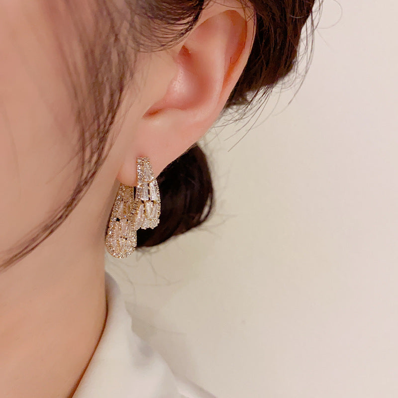 Chic Aura — S925 Silver Front & Back Earrings