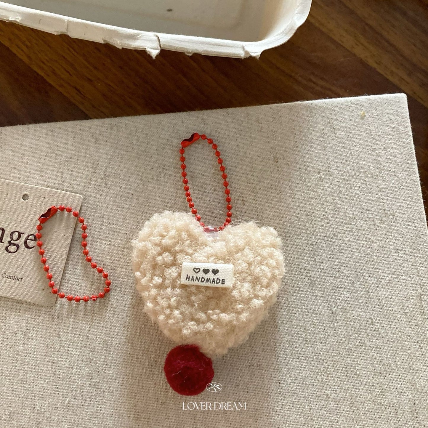 Red Christmas Bear & Cherry Keychain