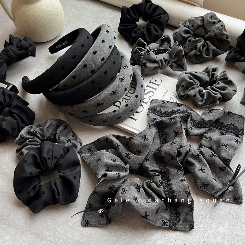 Luxury Black Bow Hair Tie