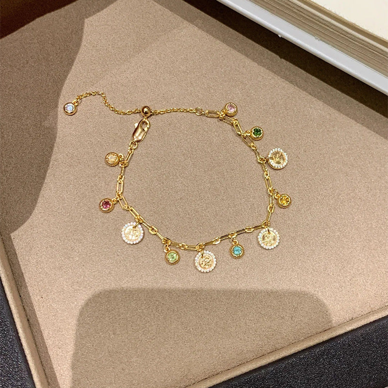 Celestial Tourmaline – Vintage Starry Bracelet