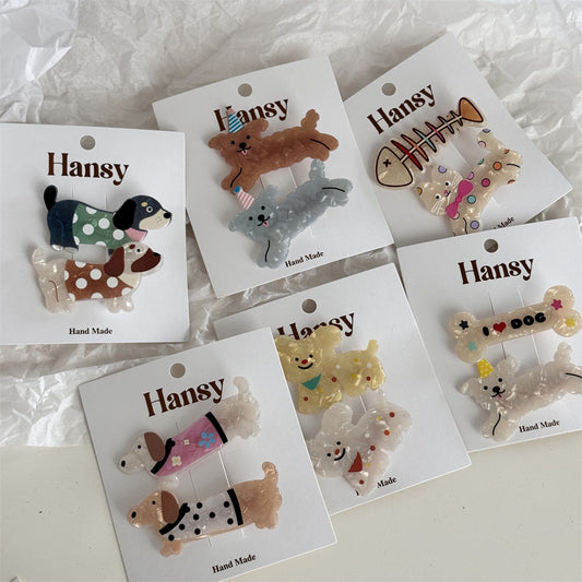 Cute Cat & Dog Hair Clip Set