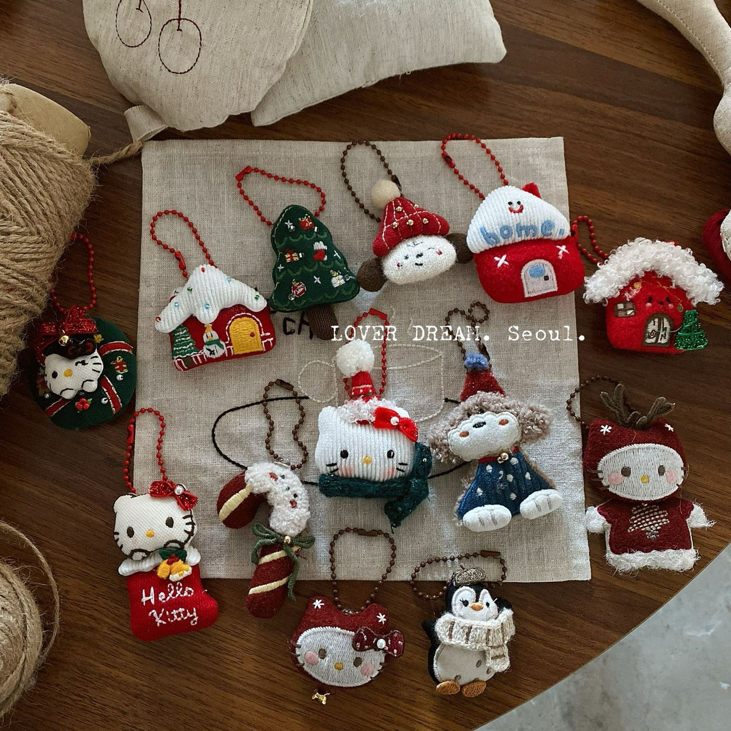 Red Cartoon Holiday Keychain
