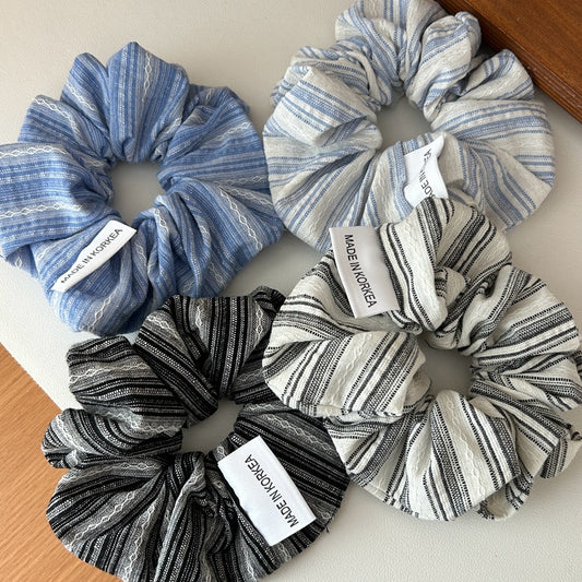 Sea Salt Striped Hair Scrunchie