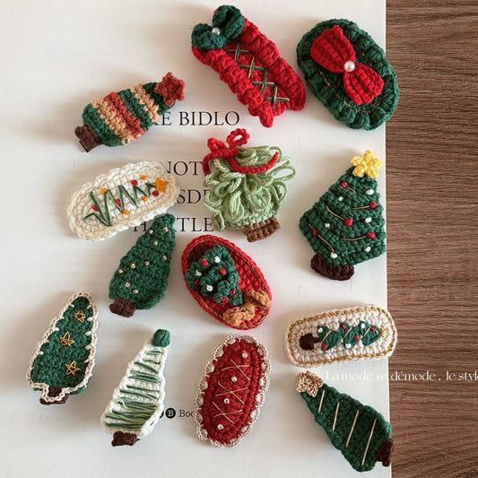 Christmas Knit Hair Clip
