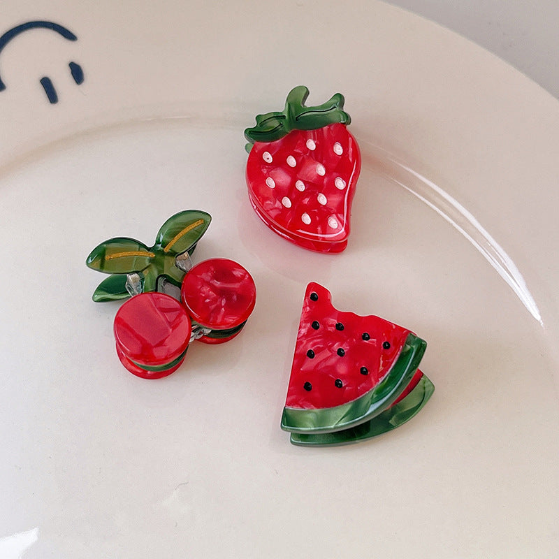 Cute Fruit Acetate Mini Clip