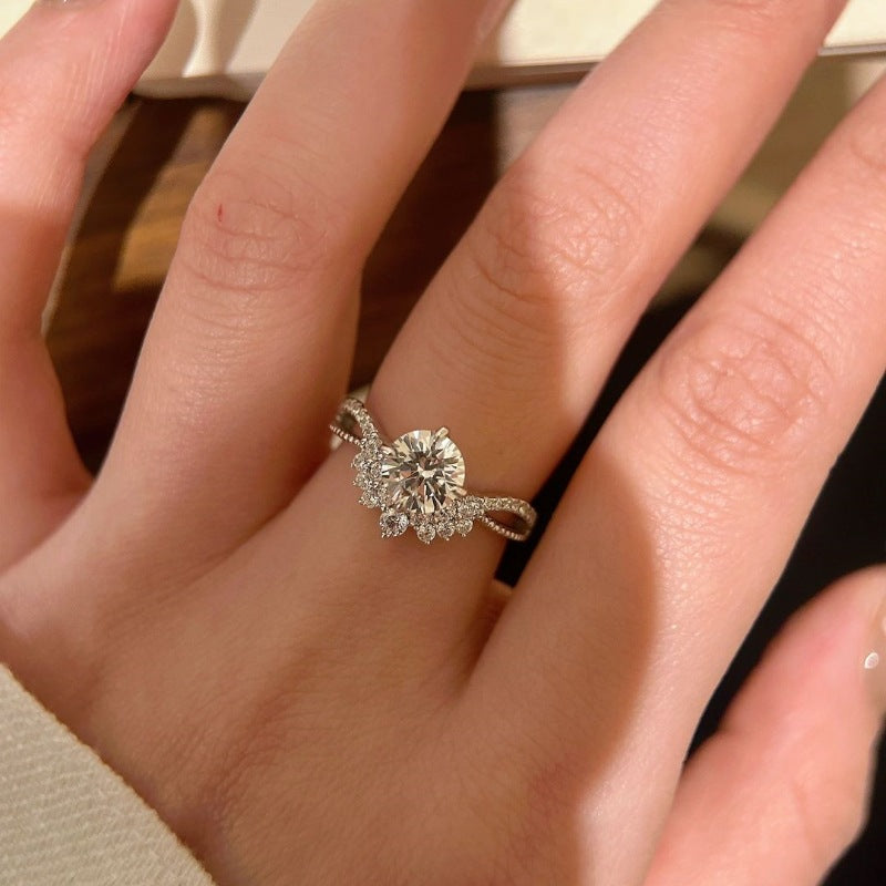 Regal Gleam – Crown Diamond Ring