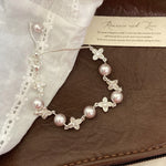 Starlight Clover – Manta Pearl & Pavé Four-Leaf Flower Bracelet