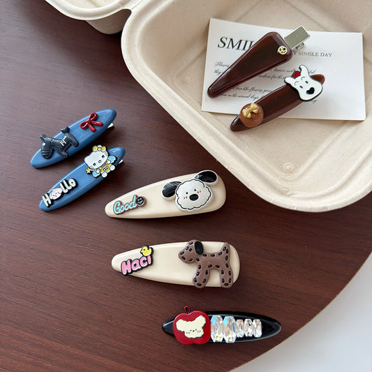 Cartoon Dog Acetate Hair Clip