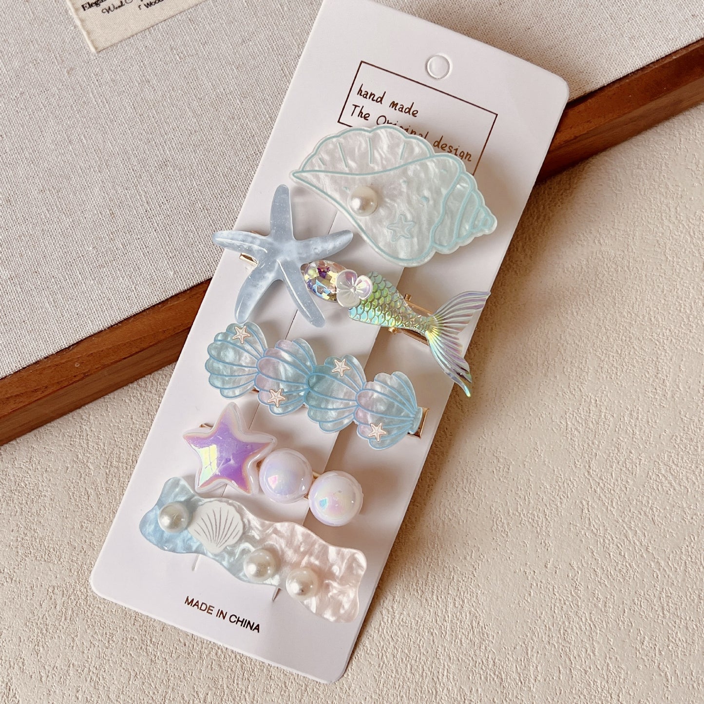 Ocean Shell Star Hair Clip