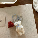 Red Heart Bear Keychain