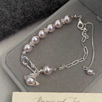 Rose Orbit – Manta Pearl Saturn Adjustable Jewelry Set