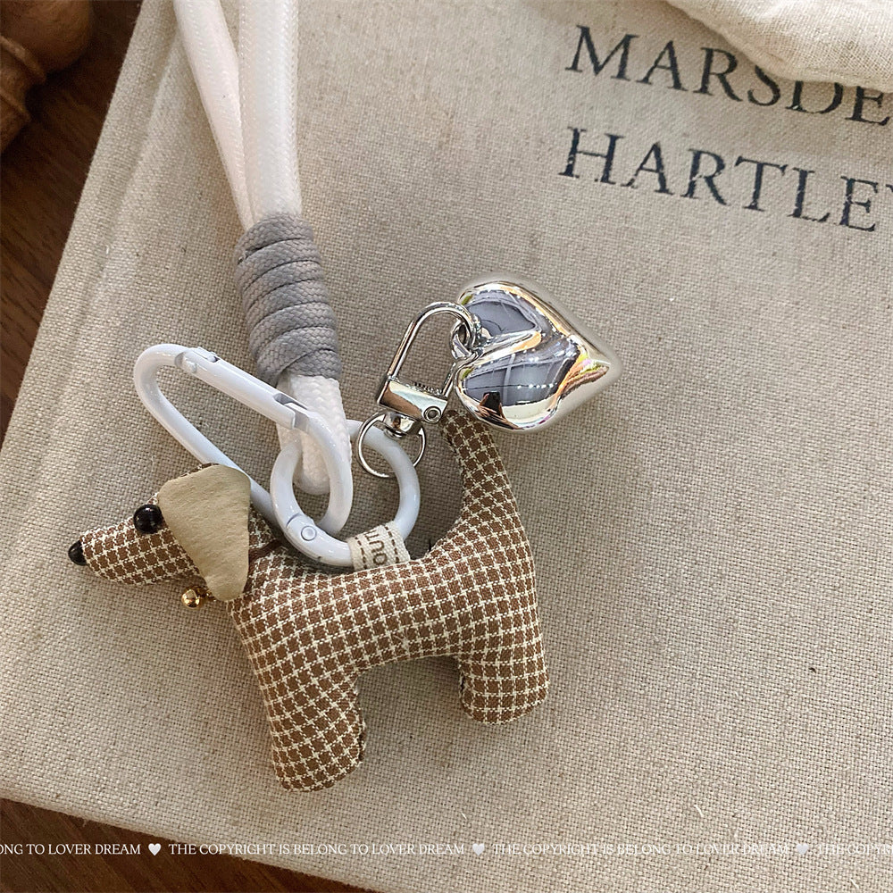 Blue Bear Heart Keychain