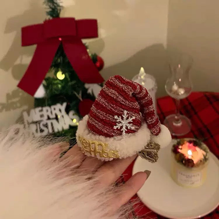 Red Christmas Hat Plush Headband