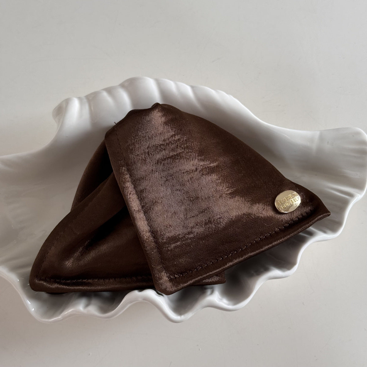 Satin Shell Triangle Hair Clip