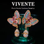 Rainbow Drizzle — Enamel Umbrella Jewelry Set