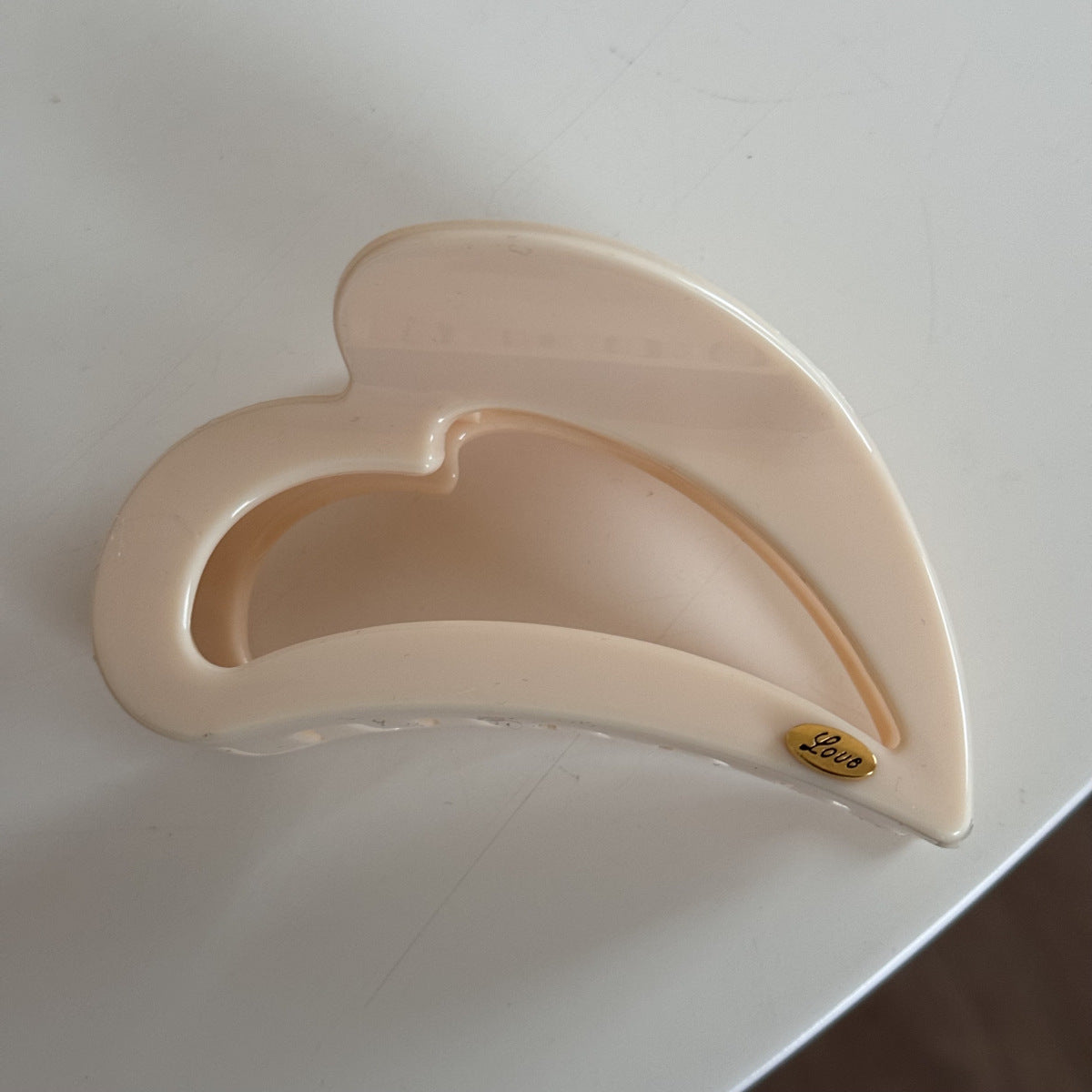 M-Shaped Heart Gold Hair Clip