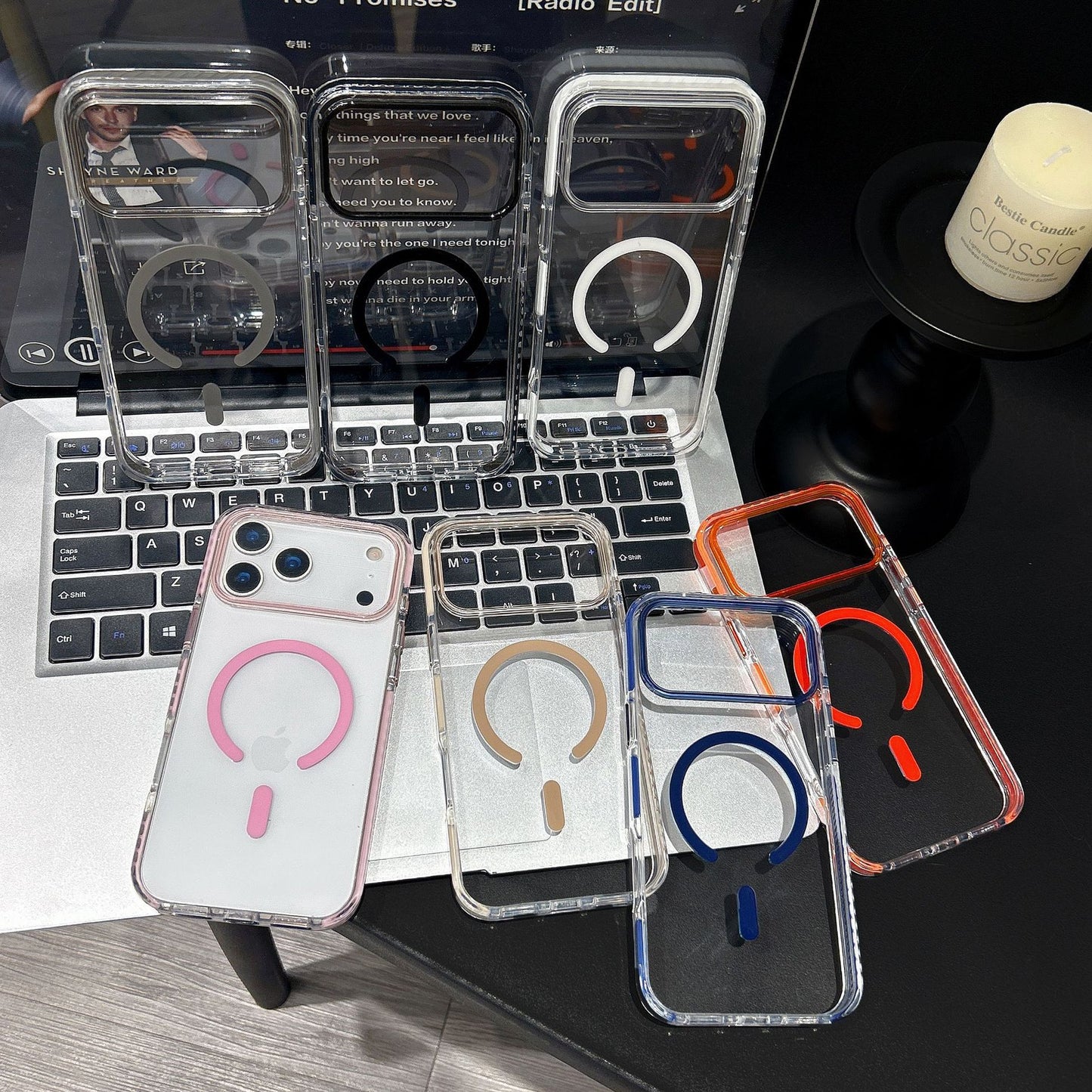 Colorful Magnetic Transparent iPhone Case