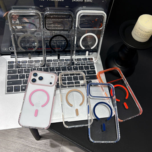 Colorful Magnetic Transparent iPhone Case