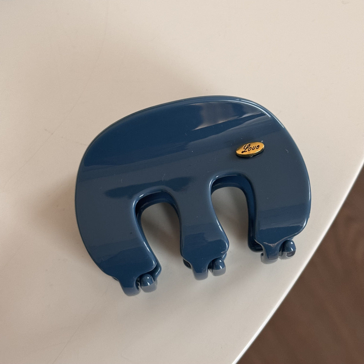 M-Shaped Heart Gold Hair Clip