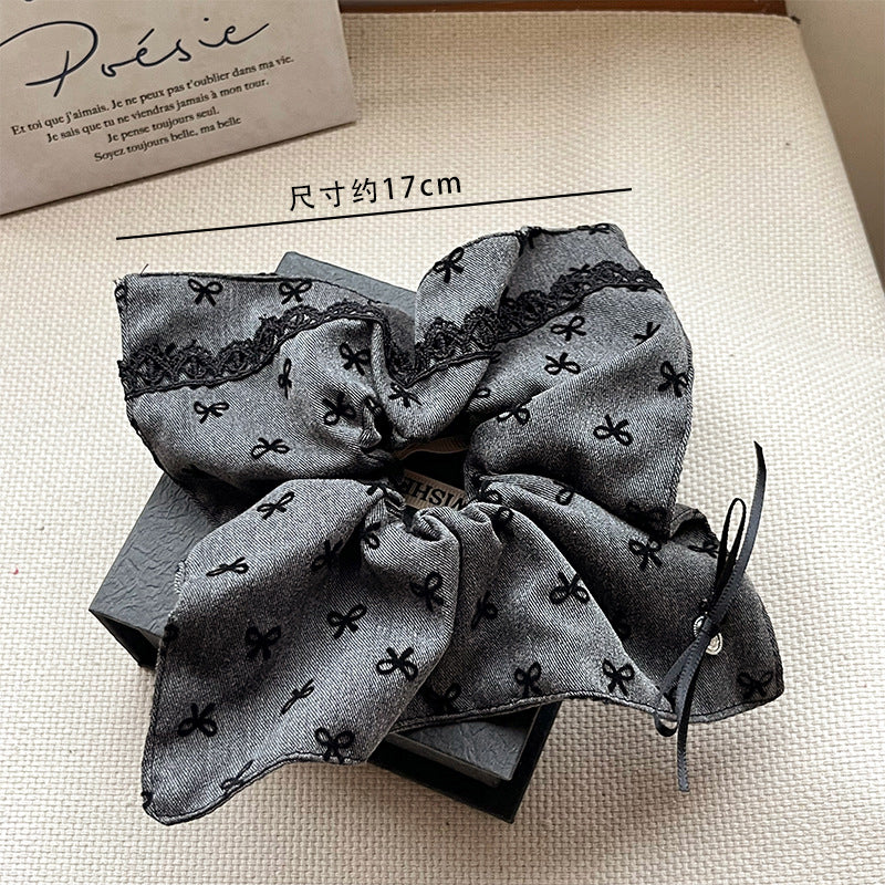 Luxury Black Bow Hair Tie