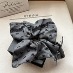 Luxury Black Bow Hair Tie