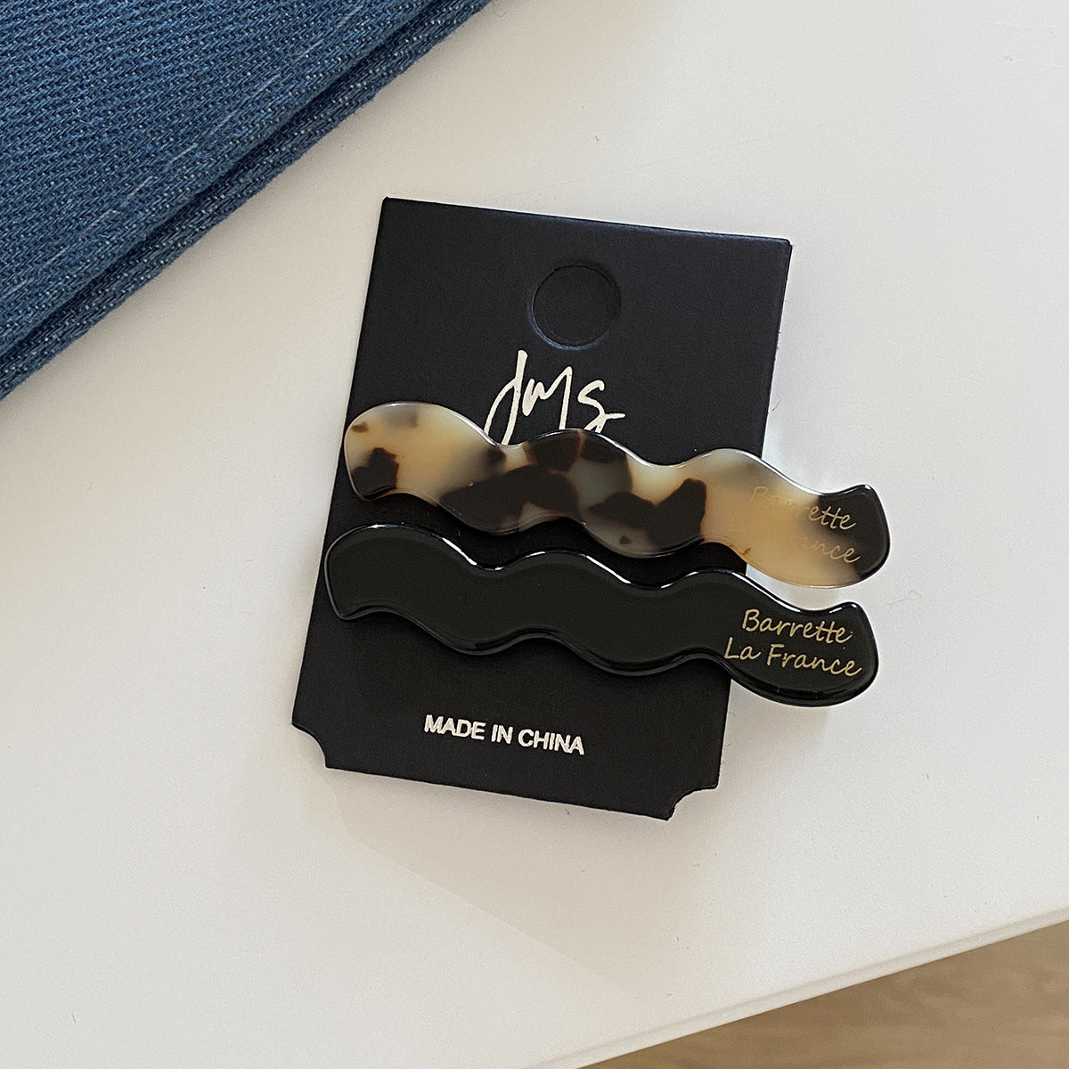 Korean Wave Acetate Hair Clip Set