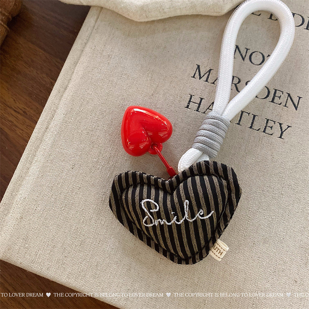 Blue Bear Heart Keychain