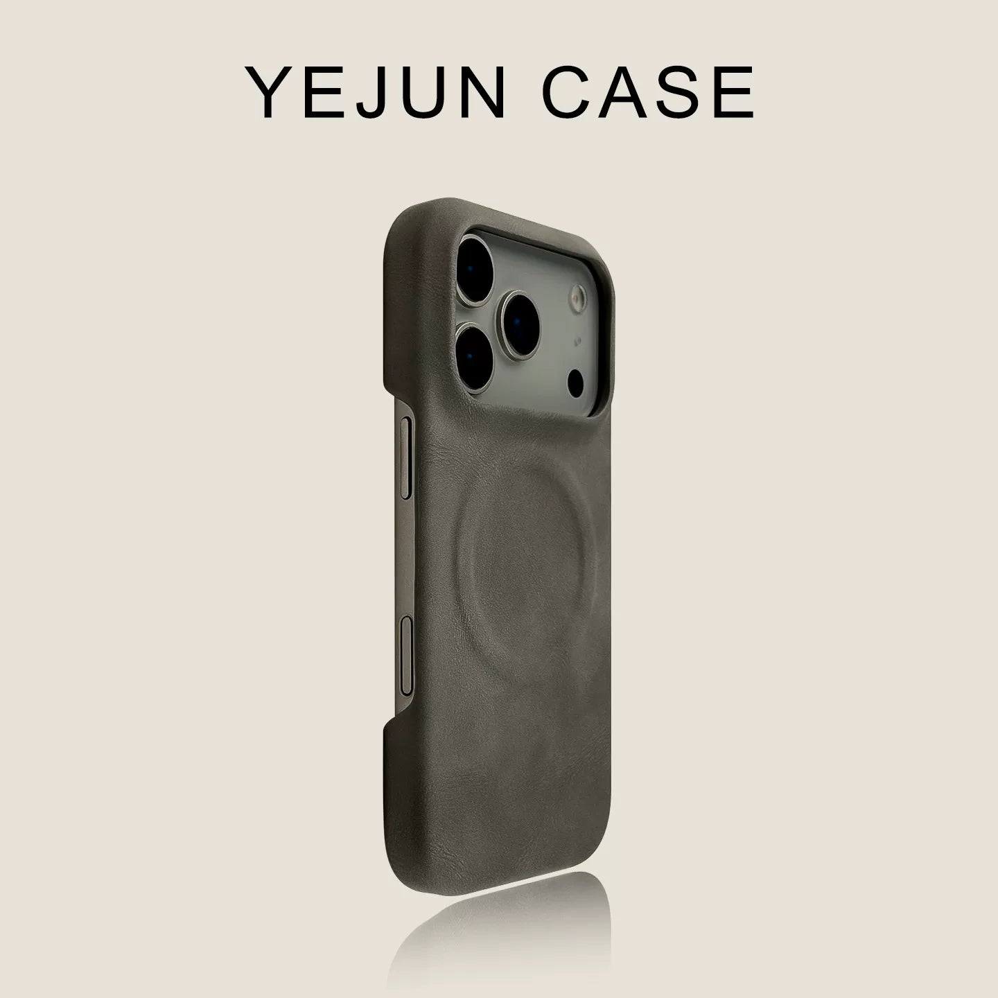 Minimalist Mustard Yellow Nubuck Leather MagSafe Case