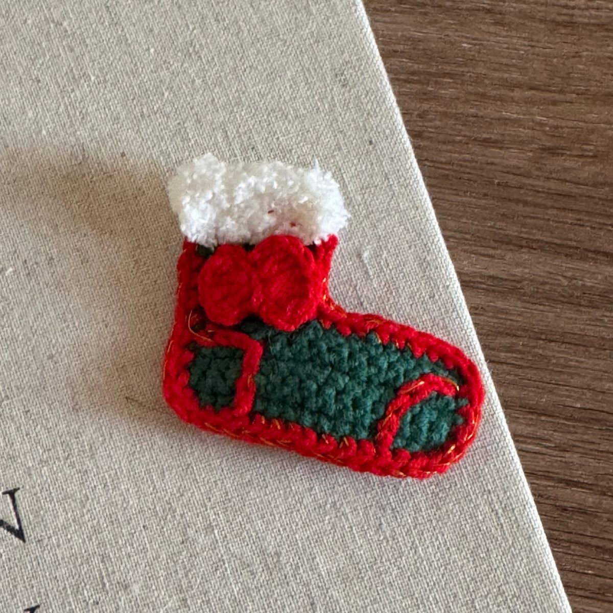 Cute Christmas Knit Hair Clip