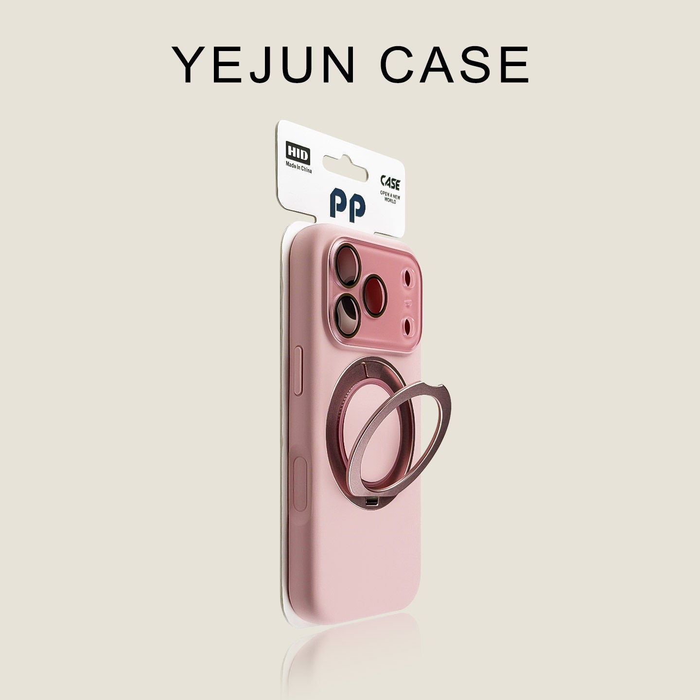 Lens Flip Cover Rotating Ring Holder iPhone Case